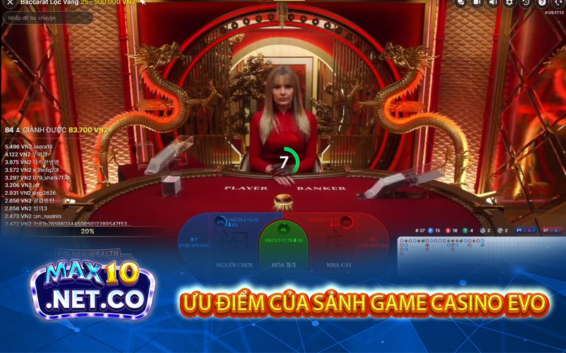 Uu Diem Cua Sanh Game Casino Evo 